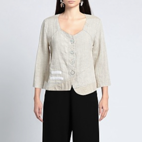 ELISA CAVALETTI x DANIELA DALLAVALLE linen jacket